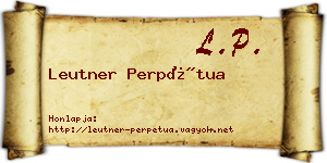 Leutner Perpétua névjegykártya